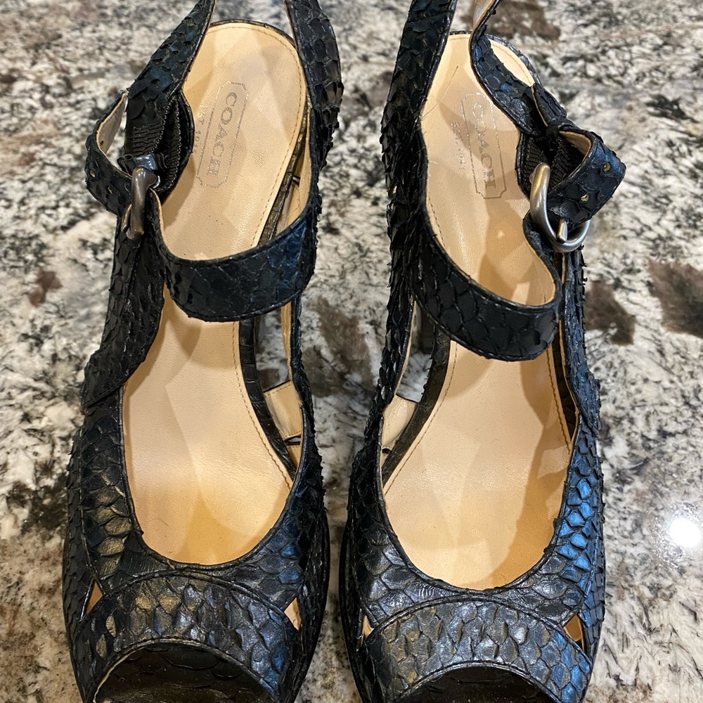 COACH Python Tamara Platform Sandals - Picture 3 of 6